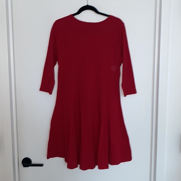 Forever 21 Plus Size Curve Long Sleeve Red Dress - Picture 3 of 5
